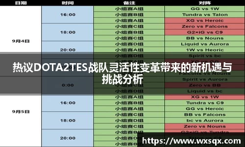 热议DOTA2TES战队灵活性变革带来的新机遇与挑战分析